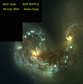 NGC 4038 and NGC 4039 Colliding