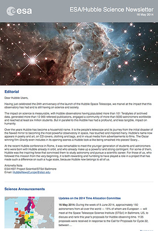 ESA/Hubble Science Newsletter - May 2014