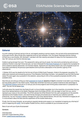 ESA/Hubble Science Newsletter - March 2016