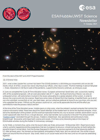 ESA/Hubble/JWST Science Newsletter - October 2021