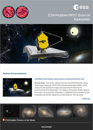 ESA/Hubble/Webb Science Newsletter - April 2022