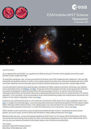 ESA/Hubble/Webb Science Newsletter - December 2022