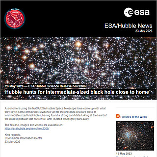 ESA/Hubble Science Release heic2306 - Hubble hunts for intermediate-sized black hole close to home