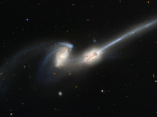 Hubble's  
newest camera takes a deep look at two merging galaxies