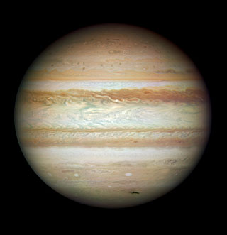 Collision leaves giant Jupiter bruised