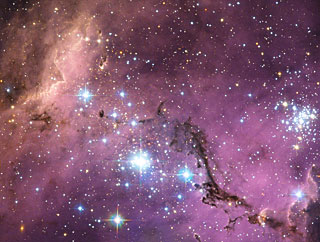 N11 gas- og støvskyen i den store magellanske sky LMC