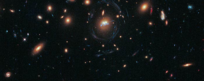 This new NASA/ESA Hubble Space Telescope image shows two galaxies from the cluster SDSS J1531+3414.
