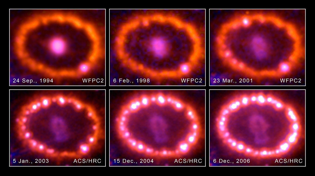 Сверхновая SN1987A последние 30 лет очаровывает астрономов впечатляющим световым шоу
