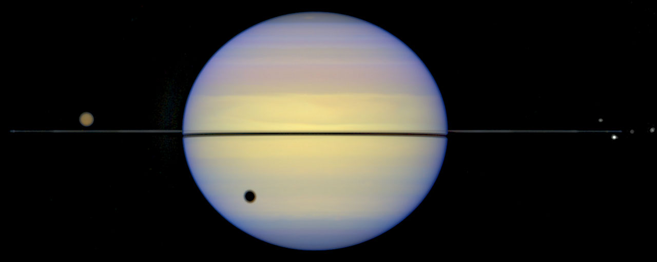 Rings Of Saturn. Edge-On View of Saturn#39;s Rings