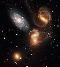 Galactic wreckage in Stephan's Quintet