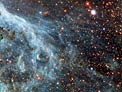 Turquoise-tinted plumes in the Large Magellanic Cloud