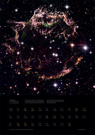 June 2007 - Cassiopeia A - The colourful aftermath of a violent stellar death