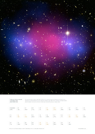 September 2009 - Hubble and Chandra composite of the galaxy cluster MACS J0025.4–1222