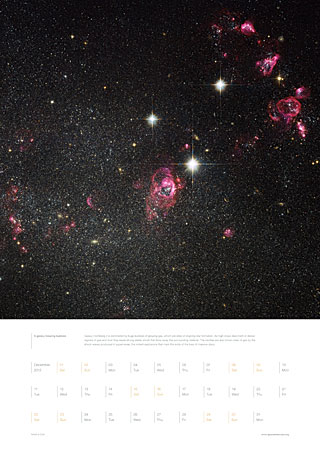 December 2012 - A galaxy blowing bubbles