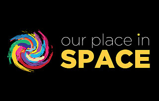 Our place in space logo (dark)