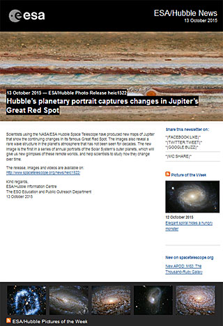 ESA/Hubble Photo Release heic1522 - Hubble’s planetary portrait captures changes in Jupiter’s Great Red Spot