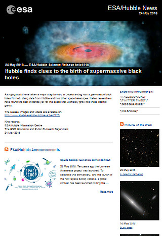 ESA/Hubble Science Release heic1610 - Hubble finds clues to the birth of supermassive black holes