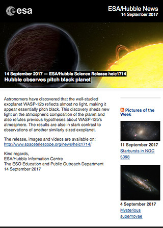 ESA/Hubble Science Release heic1714 - Hubble observes pitch black planet