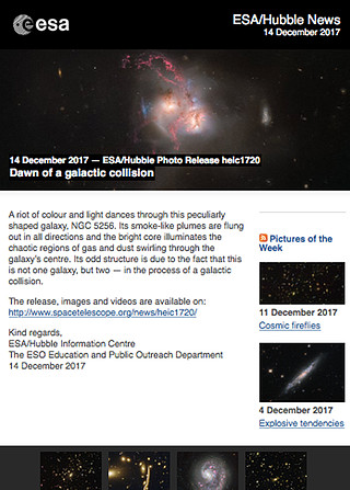 ESA/Hubble Photo Release heic1720 - Dawn of a galactic collision