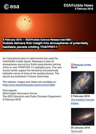 ESA/Hubble Science Release heic1802 - Hubble delivers first insight into atmospheres of potentially habitable planets orbiting TRAPPIST-1