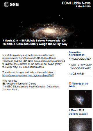 ESA/Hubble Science Release heic1905 - Hubble & Gaia accurately weigh the Milky Way