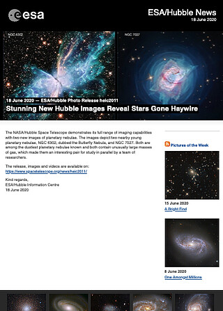 ESA/Hubble Photo Release heic2011 - Stunning New Hubble Images Reveal Stars Gone Haywire