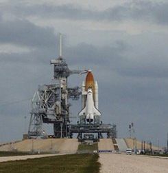 The Space Shuttle ready on the launch pad. Photo: NASA