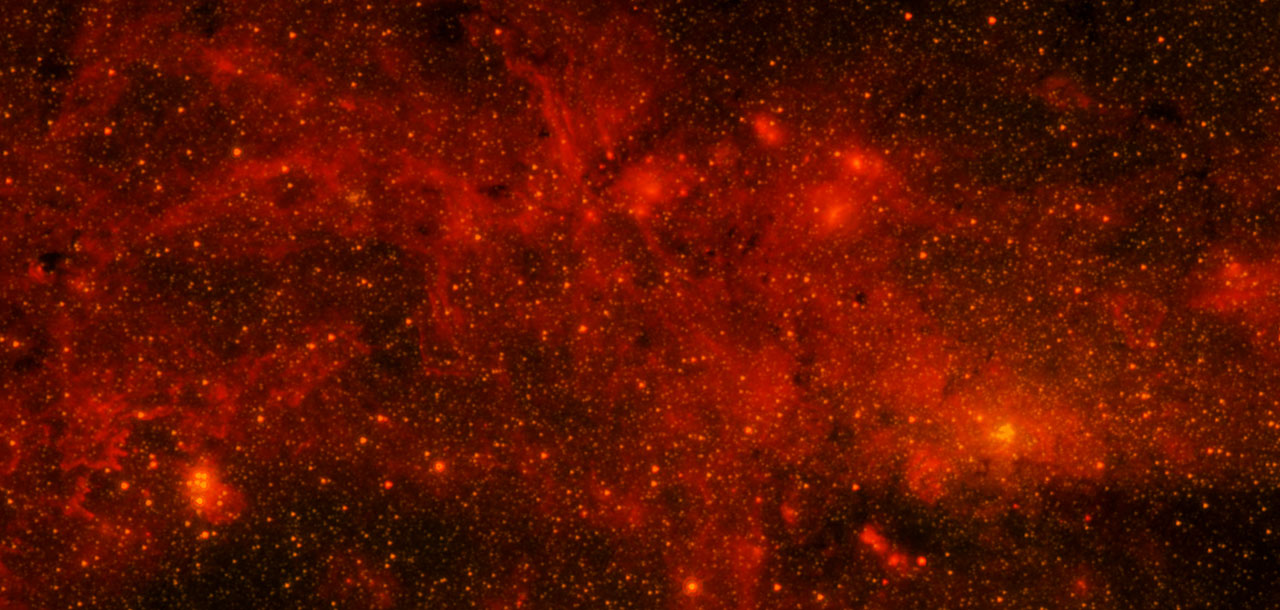 Galactic centre region in infrared from Spitzer | ESA/Hubble